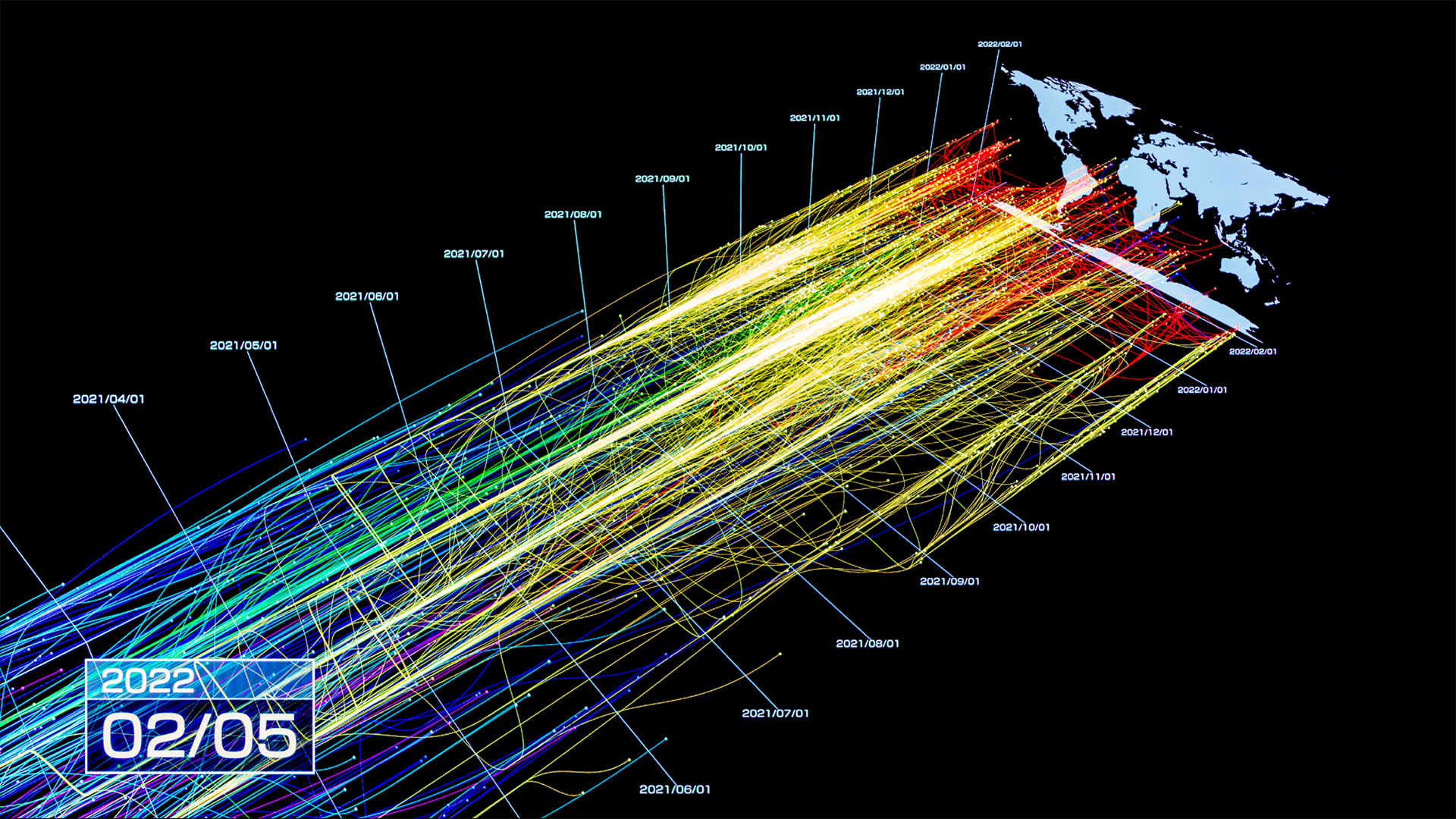 新型コロナウイルス3次元系統樹可視化